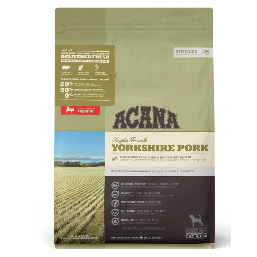 Acana Yorkshire Pork Dog Grain-Free Dry Food 2KG
