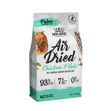 Absolute Holistic Air Dried Chicken & Hoki Dry Cat Food 500G