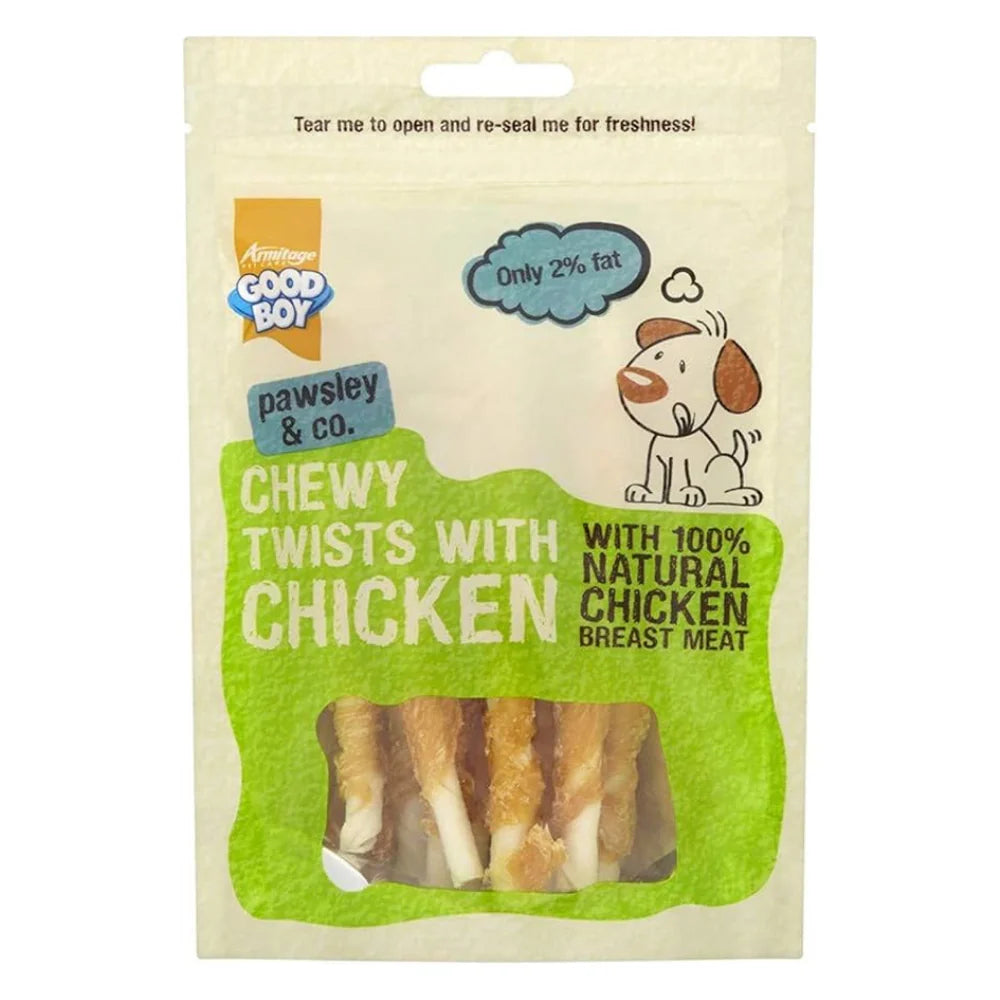 Armitage Good Boy Chewy Chicken Twists Dog Treats