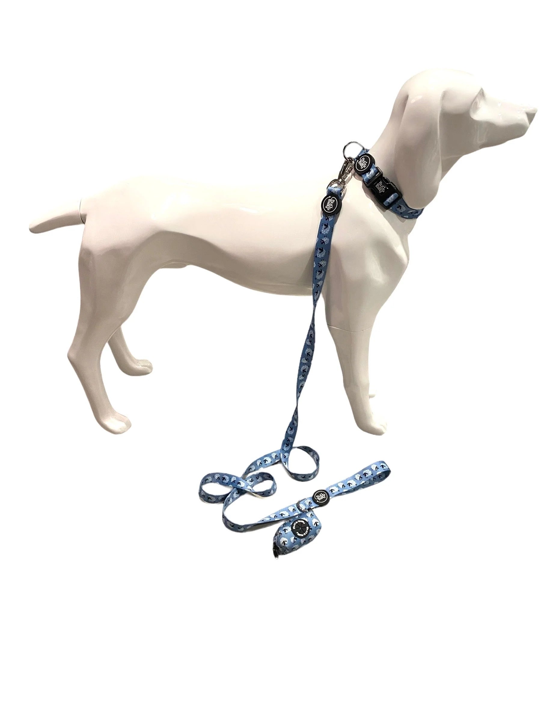 Bud & Billy Dog Collar (XXS-XL) - Counting Sheep Collection, Blue & White