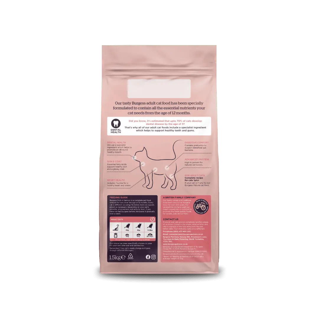 Burgess Complete Scottish Salmon Adult Cat Dry Food