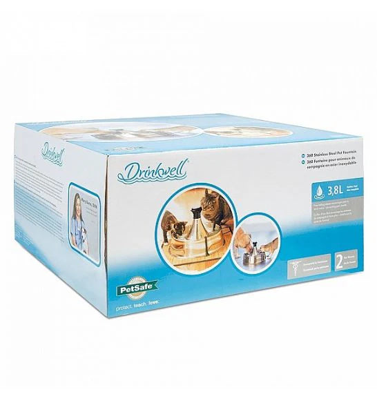 Drinkwell 360 Stainless Steel Fountain for Dogs & Cats