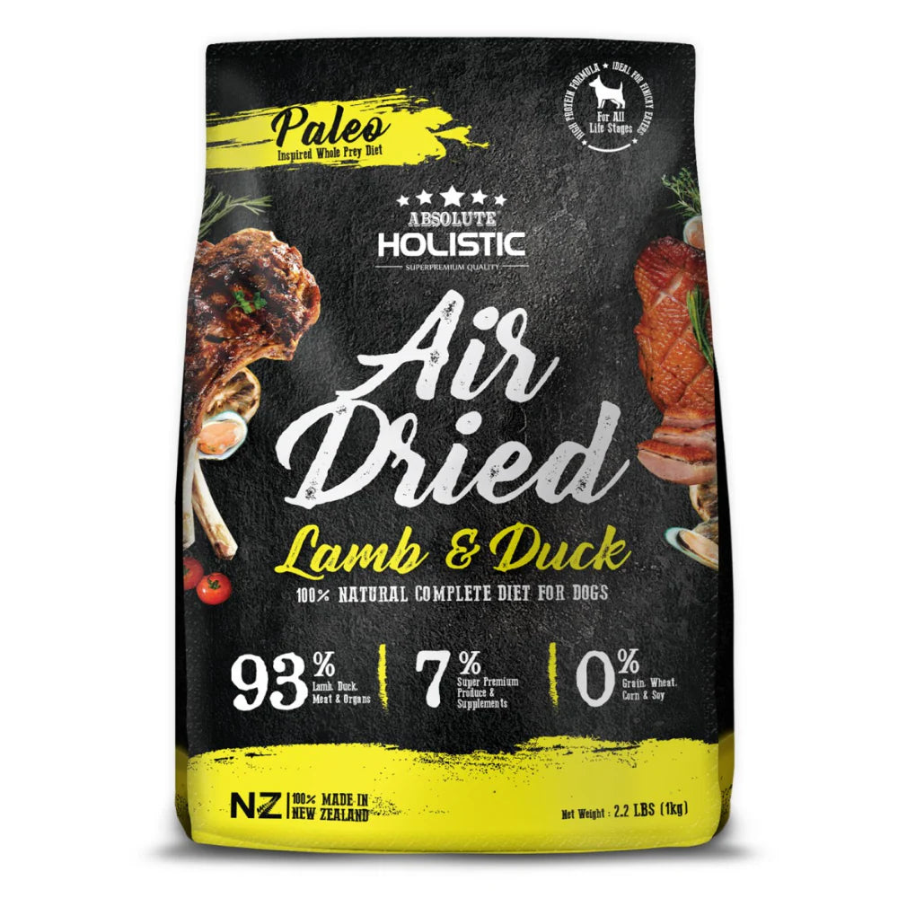Absolute Holistic Air Dried Dog Food Lamb & Duck Confit 1kg