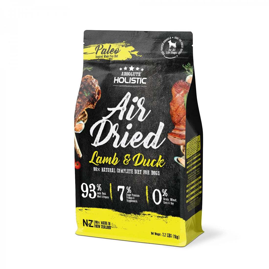 Absolute Holistic Air Dried Dog Food Lamb & Duck Confit 1kg