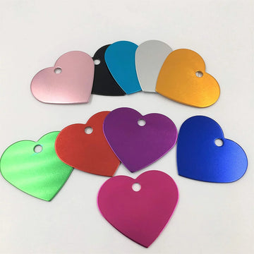 GoScribe Pet Tag Anodized Heart Tags