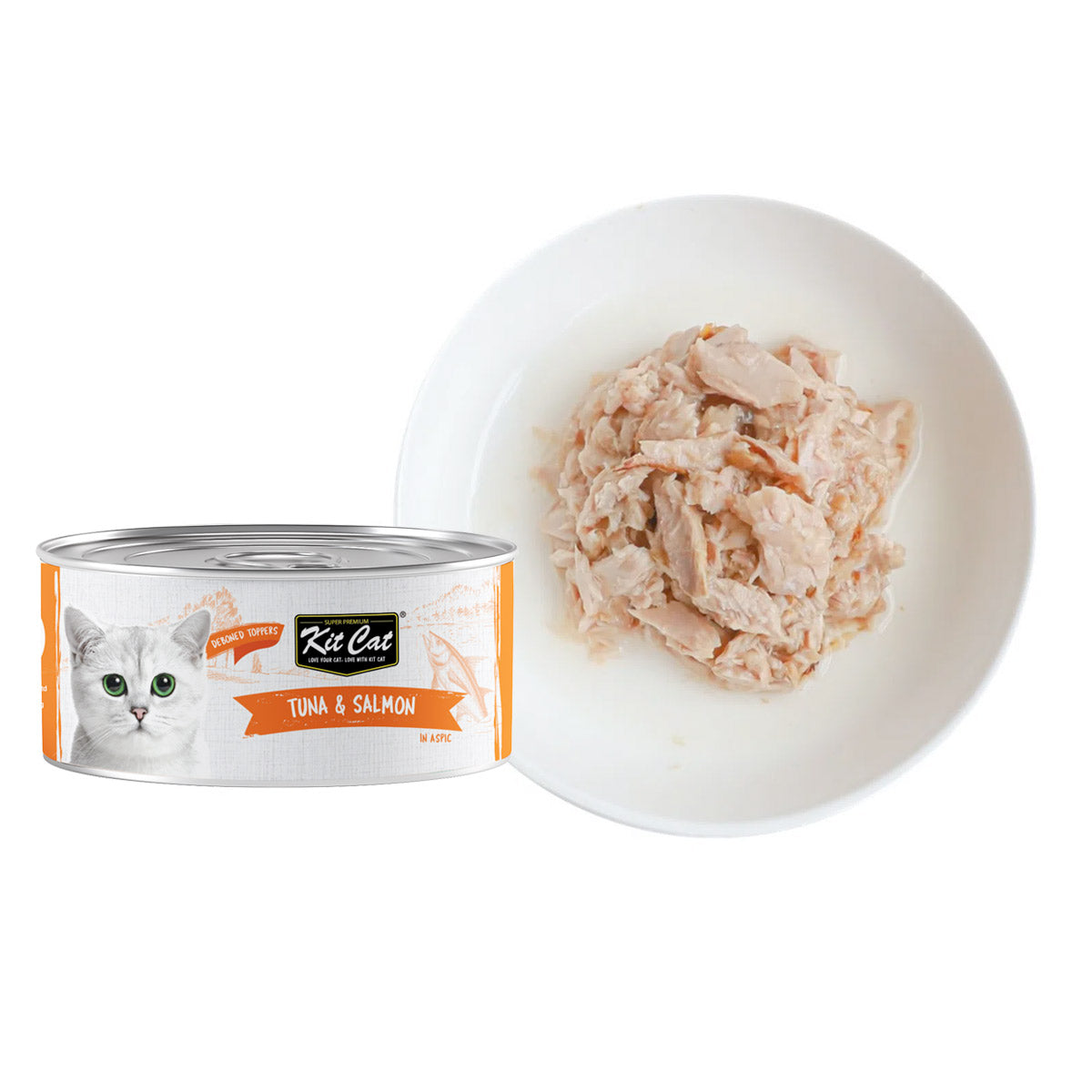 Kit Cat Grain Free Tuna & Salmon Topper Wet Cat Food 80G - Pack of 12