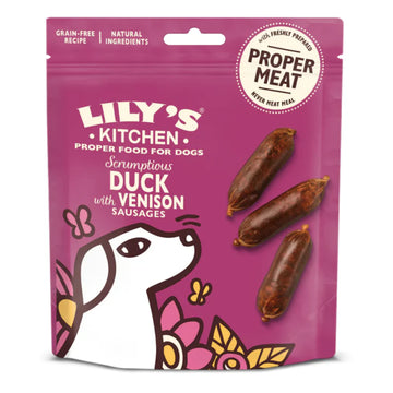 Lily's Kitchen Scrumptious Duck & Venison Sausages Dog Treats 70G