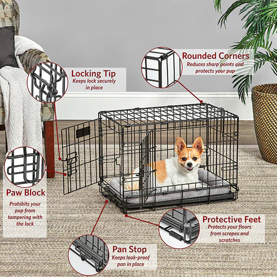 Midwest Double Door Life Stages Crate for Dogs & Cats