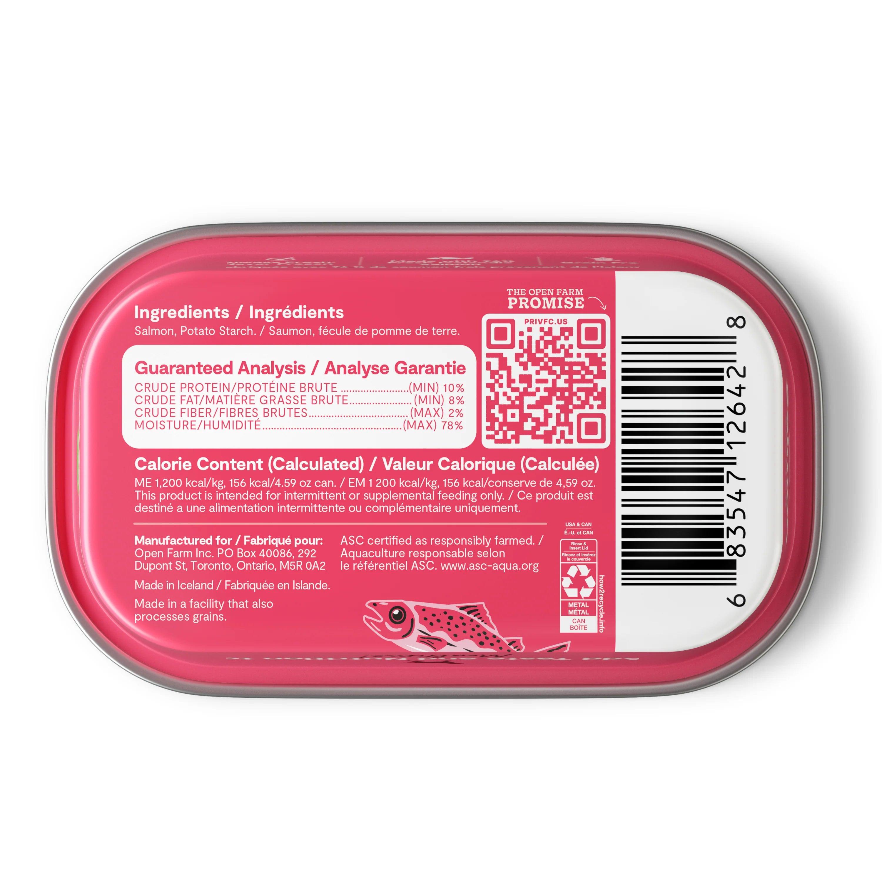 Open Farm Salmon Meal Topper Mousse In Can For Dogs 130G