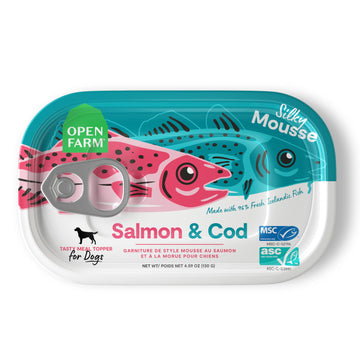 Open Farm Salmon & Cod Meal Topper Mousse In Can For Dogs 130G