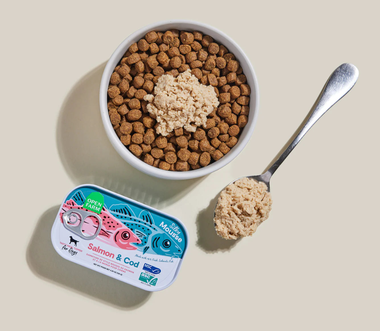 Open Farm Salmon & Cod Meal Topper Mousse In Can For Dogs 130G