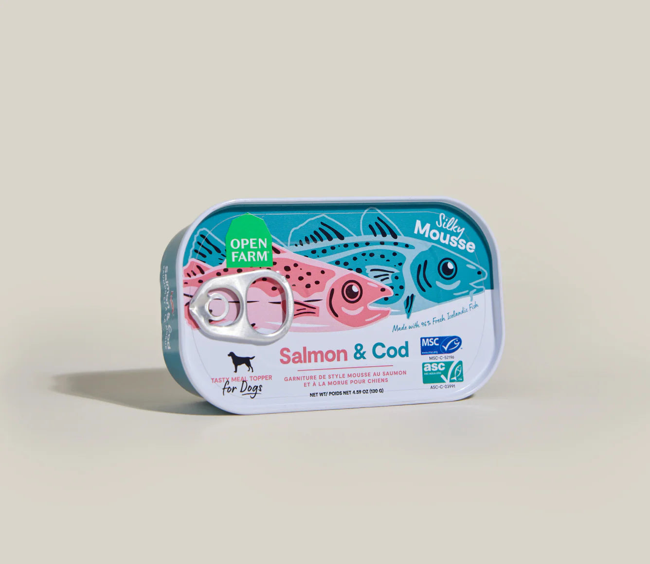 Open Farm Salmon & Cod Meal Topper Mousse In Can For Dogs 130G