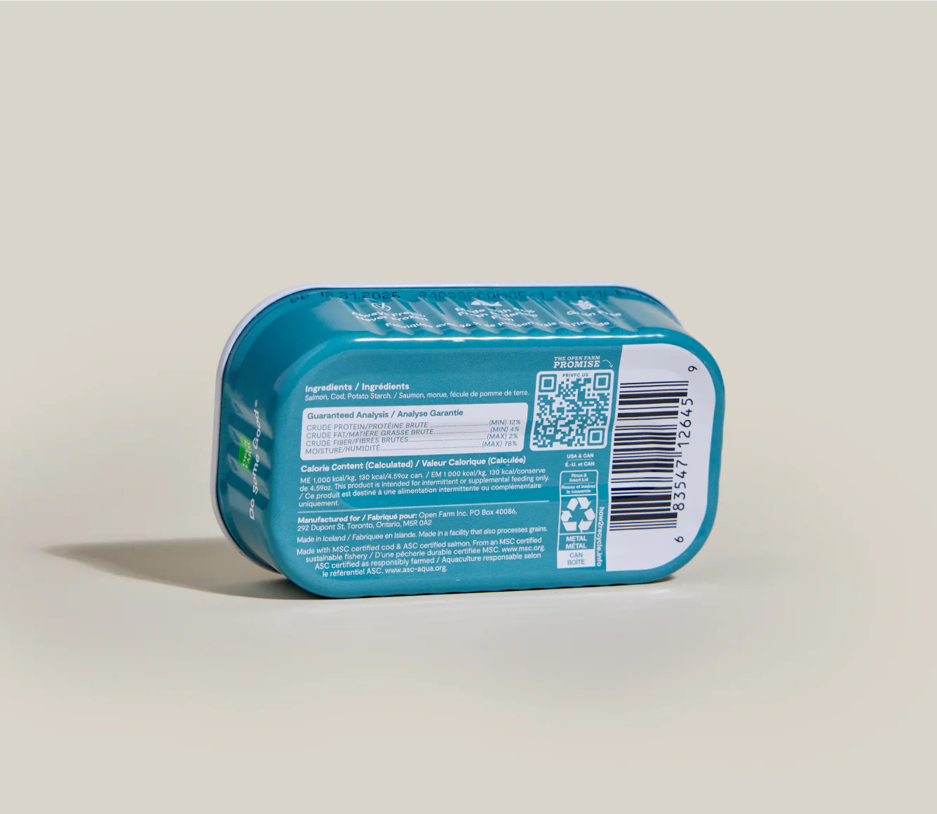 Open Farm Salmon & Cod Meal Topper Mousse In Can For Dogs 130G