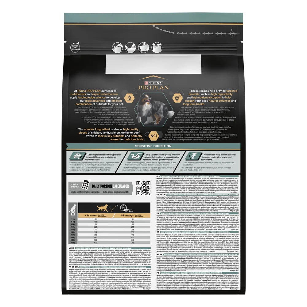 PURINA Pro Plan Optidigest Medium Sensitive Lamb Adult Dry Dog Food