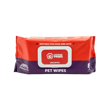 Thunder Paws Unscented Sanitary Pet Wipes Suitable for Cats and Dogs