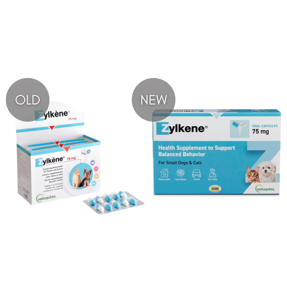 Vetoquinol Zylkene Supplement for Small Dogs & Cats 10 Capsules 75mg