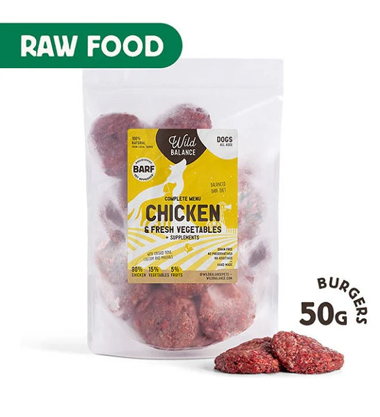 Wild Balance Complete BARF Menu Chicken Raw Food for Dogs 1KG