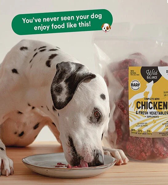 Wild Balance Complete BARF Menu Chicken Raw Food for Dogs 1KG