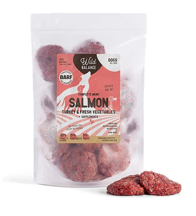 Wild Balance Complete BARF Menu Salmon Raw Food for Dogs 1KG