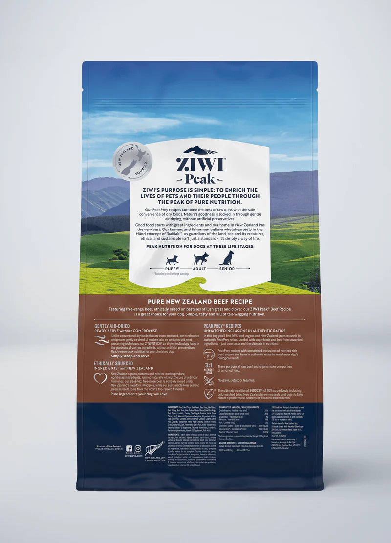 ZIWI Peak Air Dried Beef Dry Dog Food