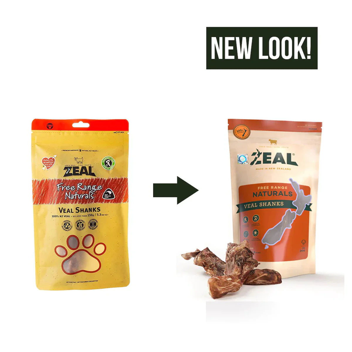 Zeal Pet Food Free Range Naturals Veal Shanks Dog Treats 150G