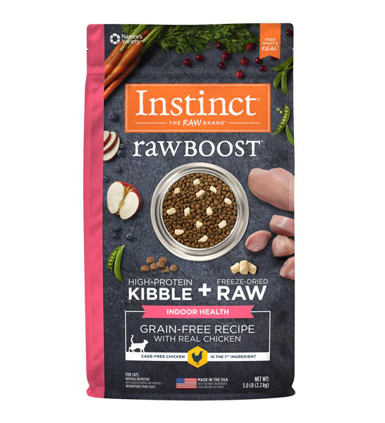 Instinct Raw Boost Grain Free Indoor Health Chicken Dry Cat Food 5lbs