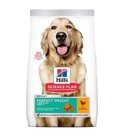 Hill's Science Plan Adult Perfect Weight Large Breed Dog Food with Chicken 12KG