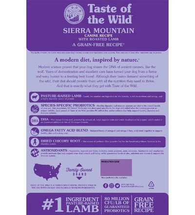 Taste of the Wild Sierra Mountain Canine Formula Dry Dog Food
