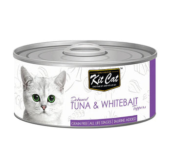 Kit Cat Grain Free Tuna & Whitebait Topper Wet Cat Food 80G